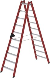 Bild von GFK-Stehleiter 2x10 Alu-Stufen Leiterlänge 2,60 m Arbeitshöhe bis 4,00 m