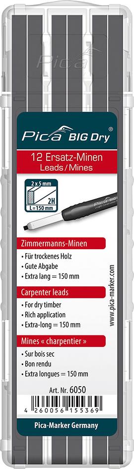Imagen de Minen-Set für Zimmermanns-Bleistift BIG Dry Zimmermann Graphit 2H Pica