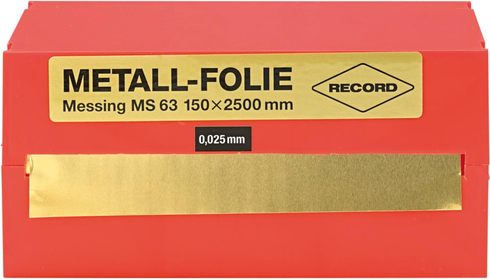 Imagen de Metallfolie Stahl unlegiert 150x2500x0,025mm RECORD