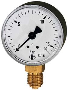 Picture of Manometer stehend 50mm 0-10bar G1/4" RIEGLER