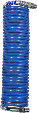 Imagen de Spiralschlauch PA blau, Verschraubung+KnickschutzAG R1/4", 8x6mm, 5m RIEGLER