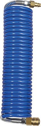 Bild von Spiralschlauch PA blau, Kupplung u Stecker NW7,2 12x9mm, 5m RIEGLER