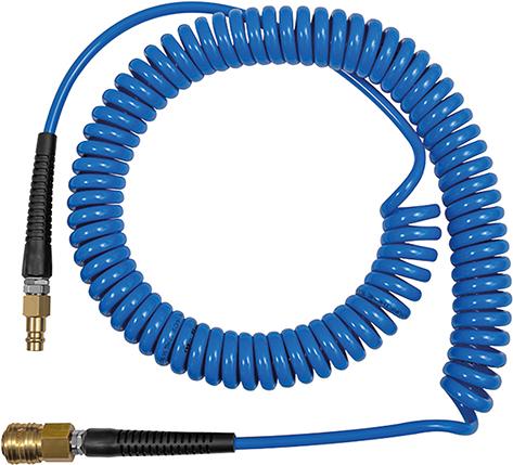 Imagen de Spiralschlauch PU blau, Kupplung u Stecker NW7,2 10x6,5mm, 6m RIEGLER