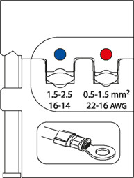 Bild von 8140-02 Modul-Einsatz für isolierte Kabelschuhe 0,5-1,5/1,5-2,5