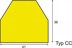Bild von Flächenschutz Typ CC, Zuschnitt gelb/schwarz selbstklebend