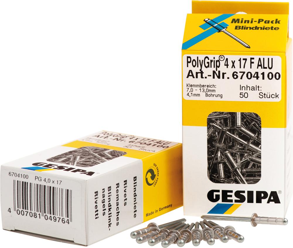 Imagen de PolyGrip® Mehrbereichs-Blindniet Mini Pack Alu/Stahl Großkopf K 16