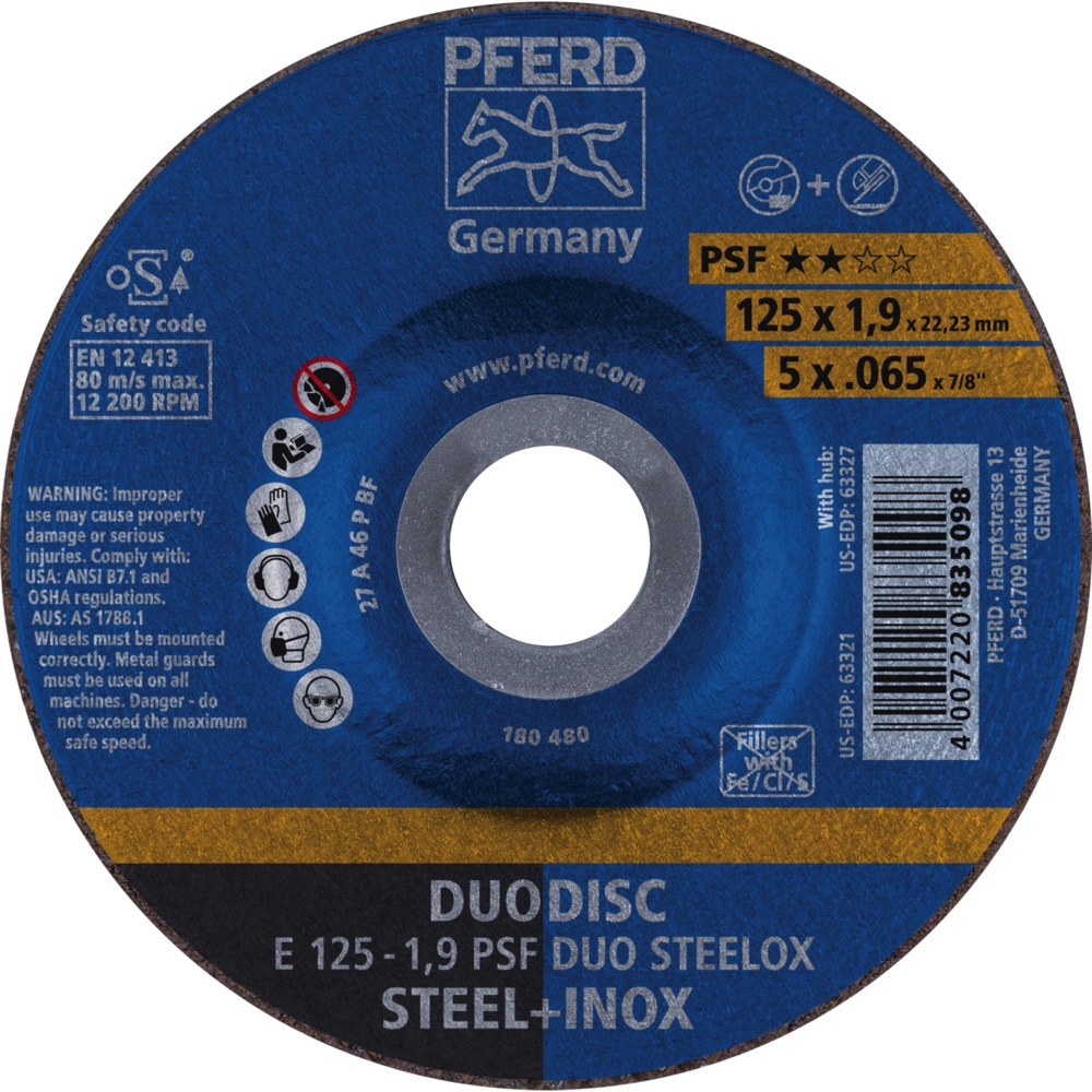 Picture for category Kombischeibe PSF DUODISC STEELOX