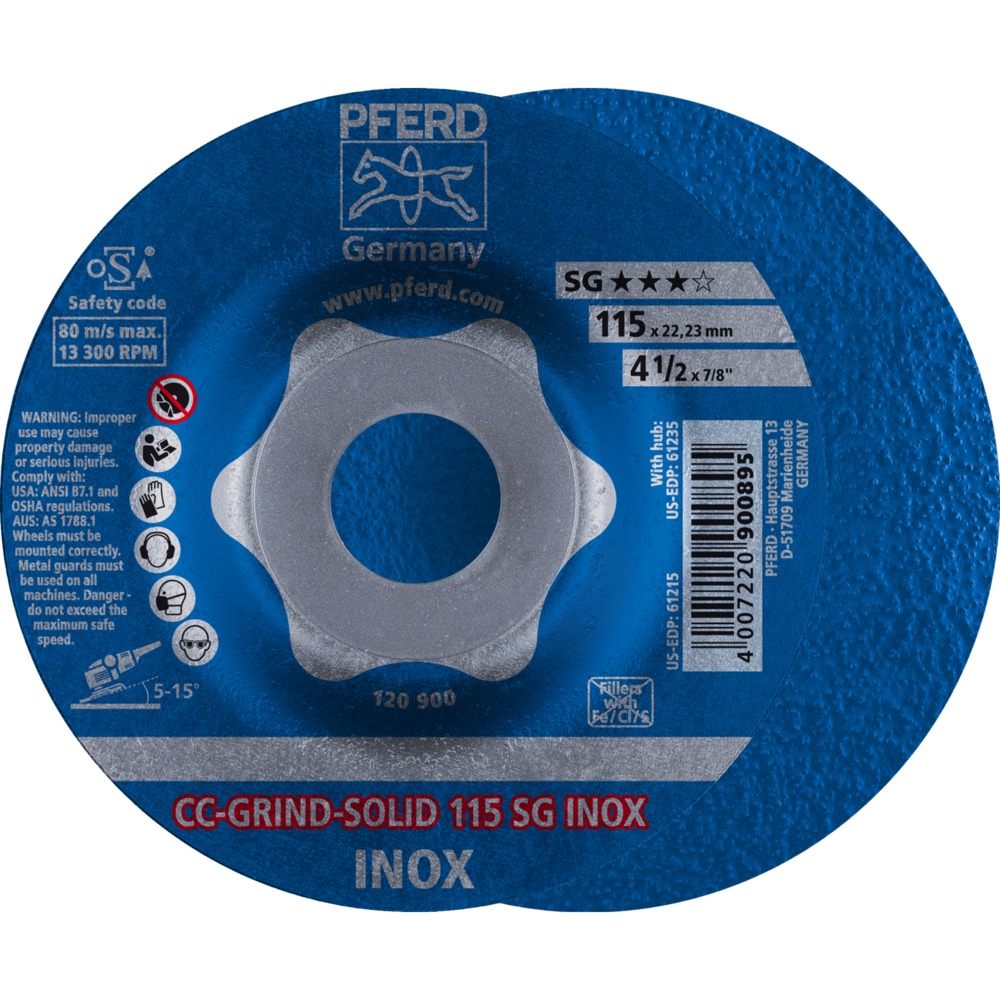 Imagen de CC-GRIND-SOLID Schleifscheibe 115x22,23 mm COARSE Leistungslinie SG INOX für Edelstahl