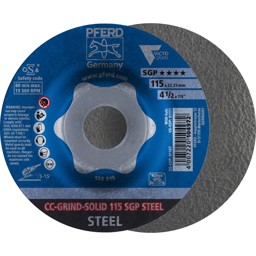 Bild von CC-GRIND-SOLID Schleifscheibe 115x22,23 mm COARSE Speziallinie SGP STEEL für Stahl