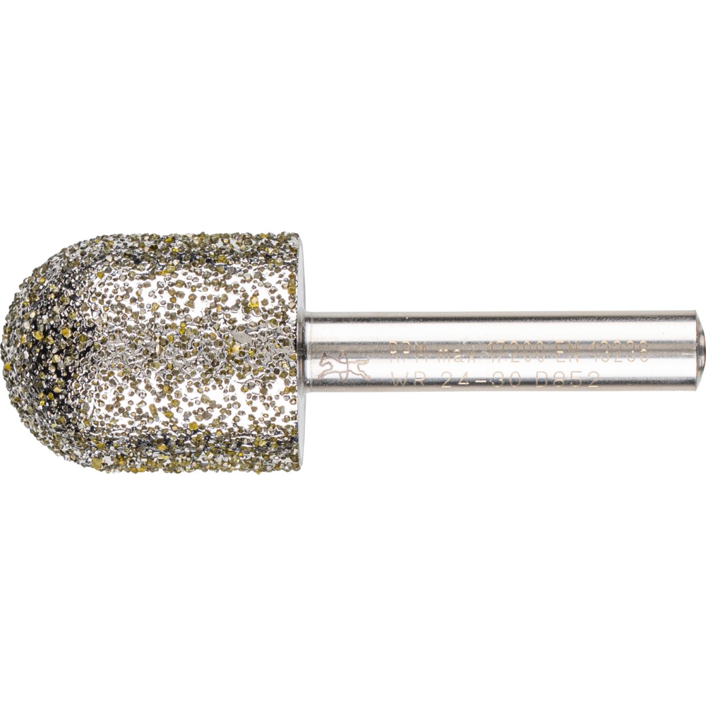 Picture of Diamant-Schleifstift Walzenrund 24x30x8 mm D852 zum Schleifen von Grau-und Sphäroguss