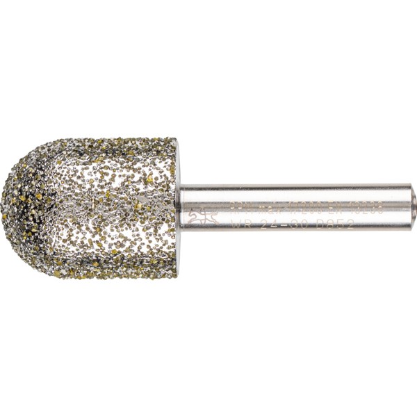 Bild von Diamant-Schleifstift Walzenrund 24x30x8 mm D852 zum Schleifen von Grau-und Sphäroguss