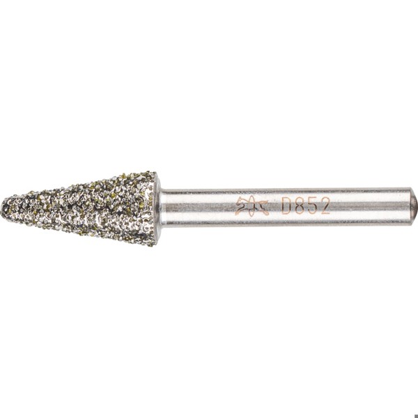 Bild von Diamant-Schleifstift Kegel 12x25x6 mm D852 zum Schleifen von Grau-und Sphäroguss