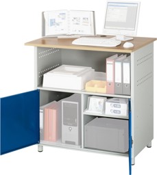 Bild für Kategorie Computer-Schrank, stationär, mit Monitorgehäuse und Lochplatte
