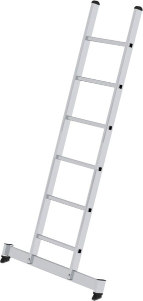Imagen de Sprossen-Anlegeleiter, rutschfester Leiterschuh und nivello®-Traverse