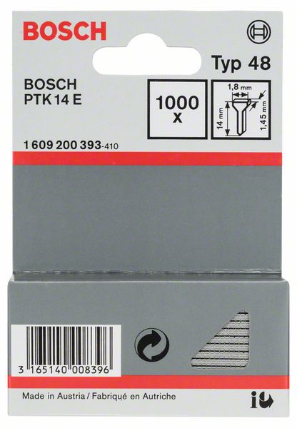 Picture of Tackernagel Typ 48, 1,8 x 1,45 x 14 mm, 1000er-Pack