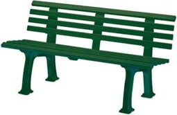 Bild von Gartenbank SYLT 3-Sitzer Länge 1500 mm grün