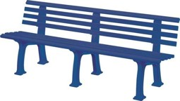 Bild von Gartenbank JUIST 4-Sitzer Länge 2000 mm blau