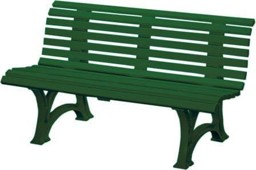 Bild von Gartenbank HELGOLAND 3-Sitzer Länge 1500 mm grün