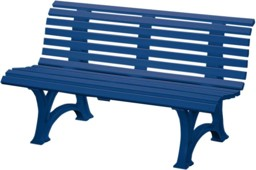 Bild von Gartenbank HELGOLAND 3-Sitzer Länge 1500 mm blau