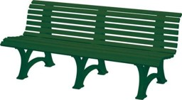Bild von Gartenbank BORKUM 4-Sitzer Länge 2000 mm grün