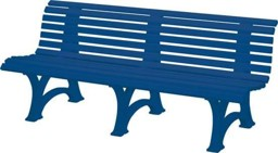 Bild von Gartenbank BORKUM 4-Sitzer Länge 2000 mm blau