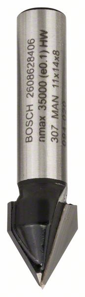 Picture of V-Nutfräser, 8 mm, D1 11 mm, L 14 mm, G 45 mm, 60°