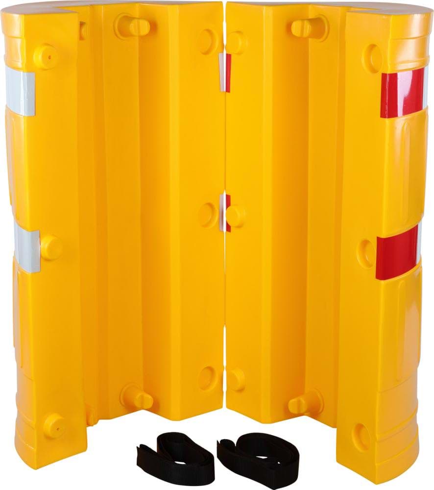 Imagen de Säulenschutz D620 mm für Pfosten B160xT160 mm gelb mit Warnmarkierung