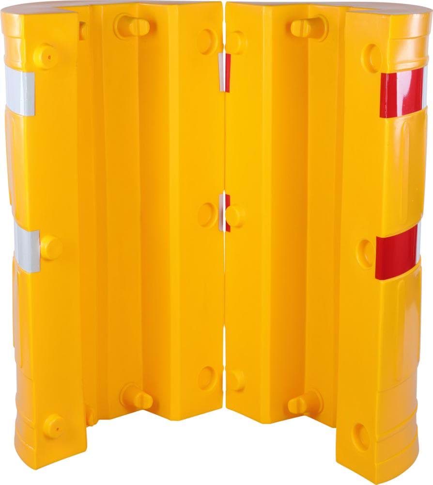 Imagen de Säulenschutz D620 mm für Pfosten B210xT210 mm gelb mit Warnmarkierung