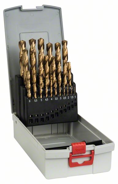 Imagen de 25-tlg. ProBox-Set HSS-TiN, 1–13 mm. Für Bohrmaschinen/Schrauber