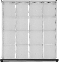 Bild von Schubladeneinteilungssatzfür FH 60mm 1/4 Teilung f.Schublade B500xT540 mm