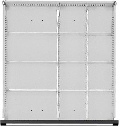 Bild von Schubladeneinteilungssatzfür FH 60mm 1/2 bis 1/4 Teilung f.Schublade B500xT540 mm