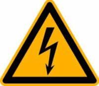 Imagen de Warnschild Aluminium SL 100 mm Warnung vor gefährlicher elektrischerSpannung