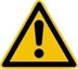 Bild von Warnschild Folie SL 25 mm Warnung vor einer Gefahrenstelle 44 Stk.pro Bogen