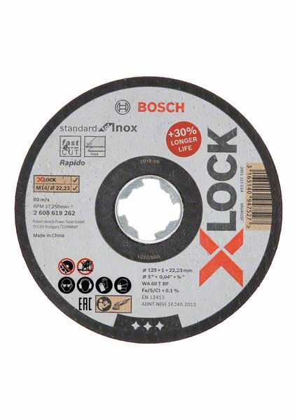 Imagen de X-LOCK Trennscheibe Standard for Inox 125 x 1 x 22,23 mm, gerade