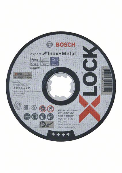 Picture of X-LOCK Trennscheibe Expert for Inox+Metal 125 x 1 x 22,23, gerade