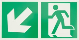 Imagen para la categoría Rettungsschild, Notausgang links ohne Richtungspfeil