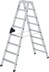 Bild von Alu-Stehleiter 2x8 Stufen Gesamthöhe 1,85 m Arbeitshöhe bis 3,40 m
