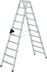 Bild von Alu-Stehleiter 2x10 Stufen Gesamthöhe 2,32 m Arbeitshöhe bis 3,85 m
