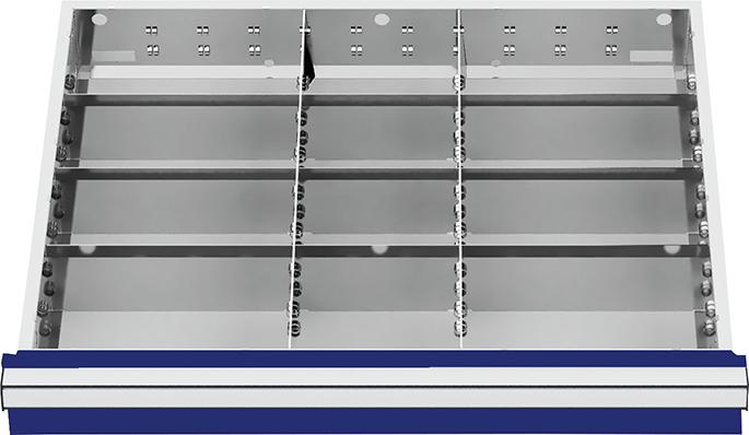 Imagen para la categoría Metalleinteilung für Schubladen-Innenmaß 500 x 450 mm, 12 Fächer