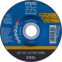 Bild von Trennscheibe EH 125x3,2x22,23 mm gekröpft Universallinie PSF STEEL für Stahl