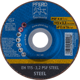 Bild von Trennscheibe EH 115x3,2x22,23 mm gekröpft Universallinie PSF STEEL für Stahl