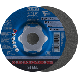 Bild von CC-GRIND-FLEX Schleifscheibe 125x22,23 mm COARSE Speziallinie SGP STEEL für Stahl