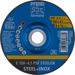 Imagen de Schruppscheibe E 150x4,1x22,23 mm Universallinie PSF STEELOX für Stahl/Edelstahl