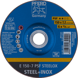 Imagen de Schruppscheibe E 150x7,2x22,23 mm Universallinie PSF STEELOX für Stahl/Edelstahl