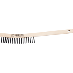 Bild von Handbürste mit langem Griff HBU 3reihig Stahl-Draht-Ø 0,35 mm universell einsetzbar
