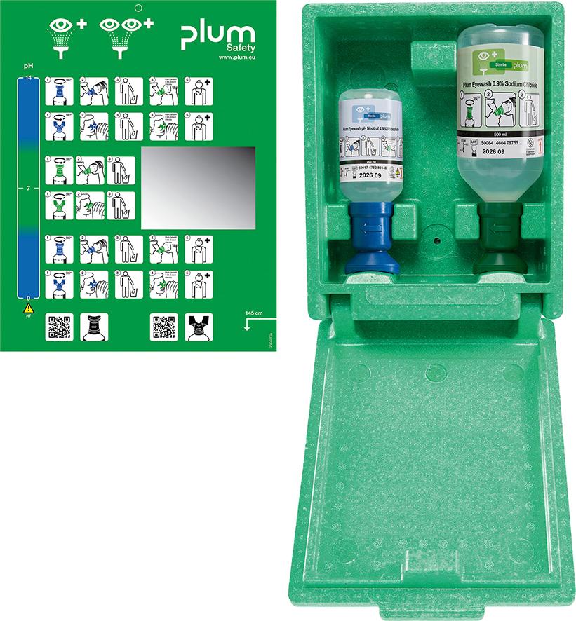 Augennotfallstation inkl.2 Fl(500ml,200ml),Wandbox40