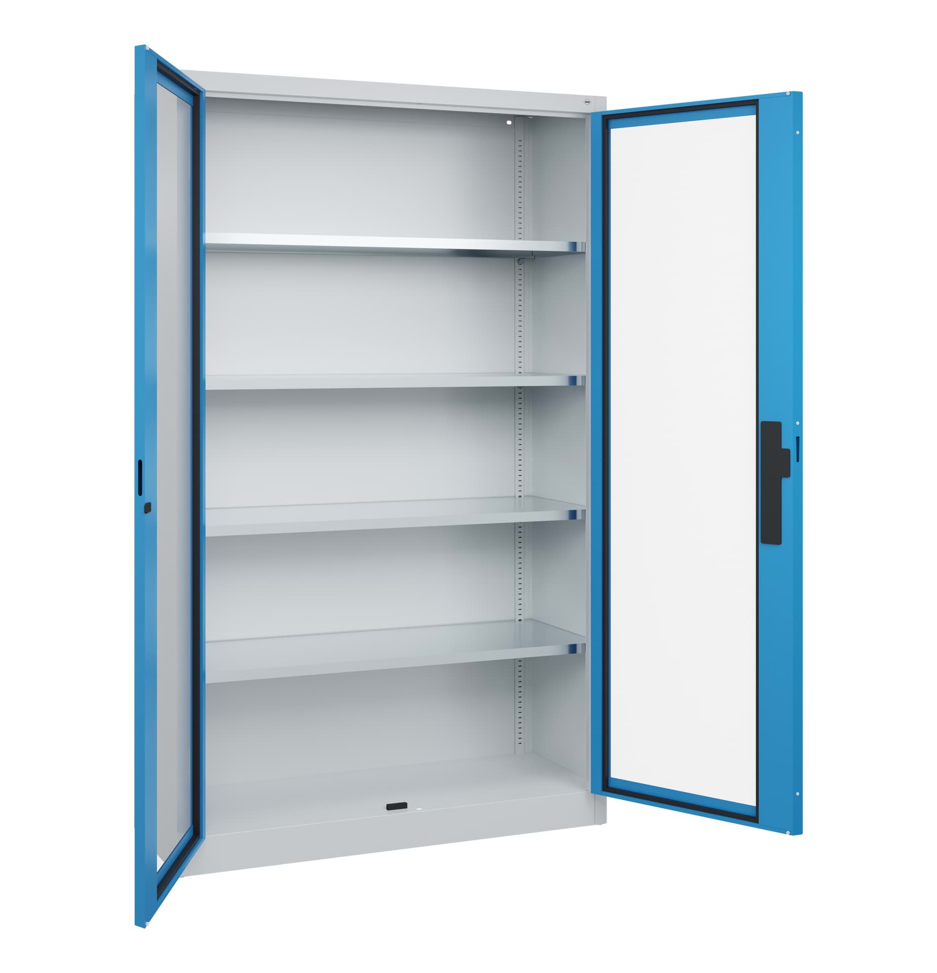 Schrank mit Sichtfenster 8930-055 7035 / 5012