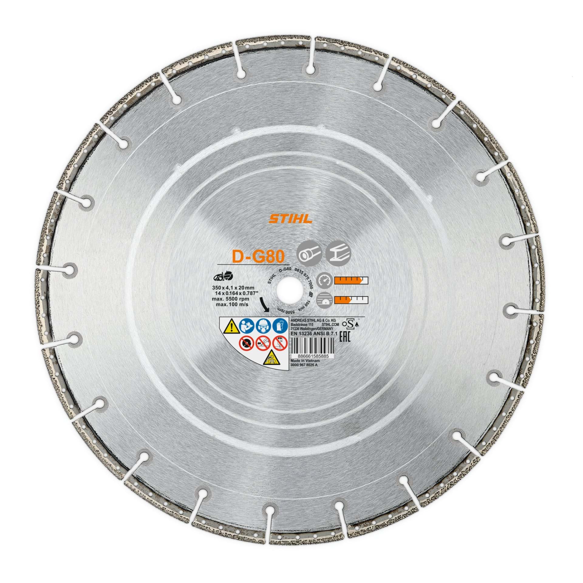 Trennscheibe D-G80 Ø 350mm/14"