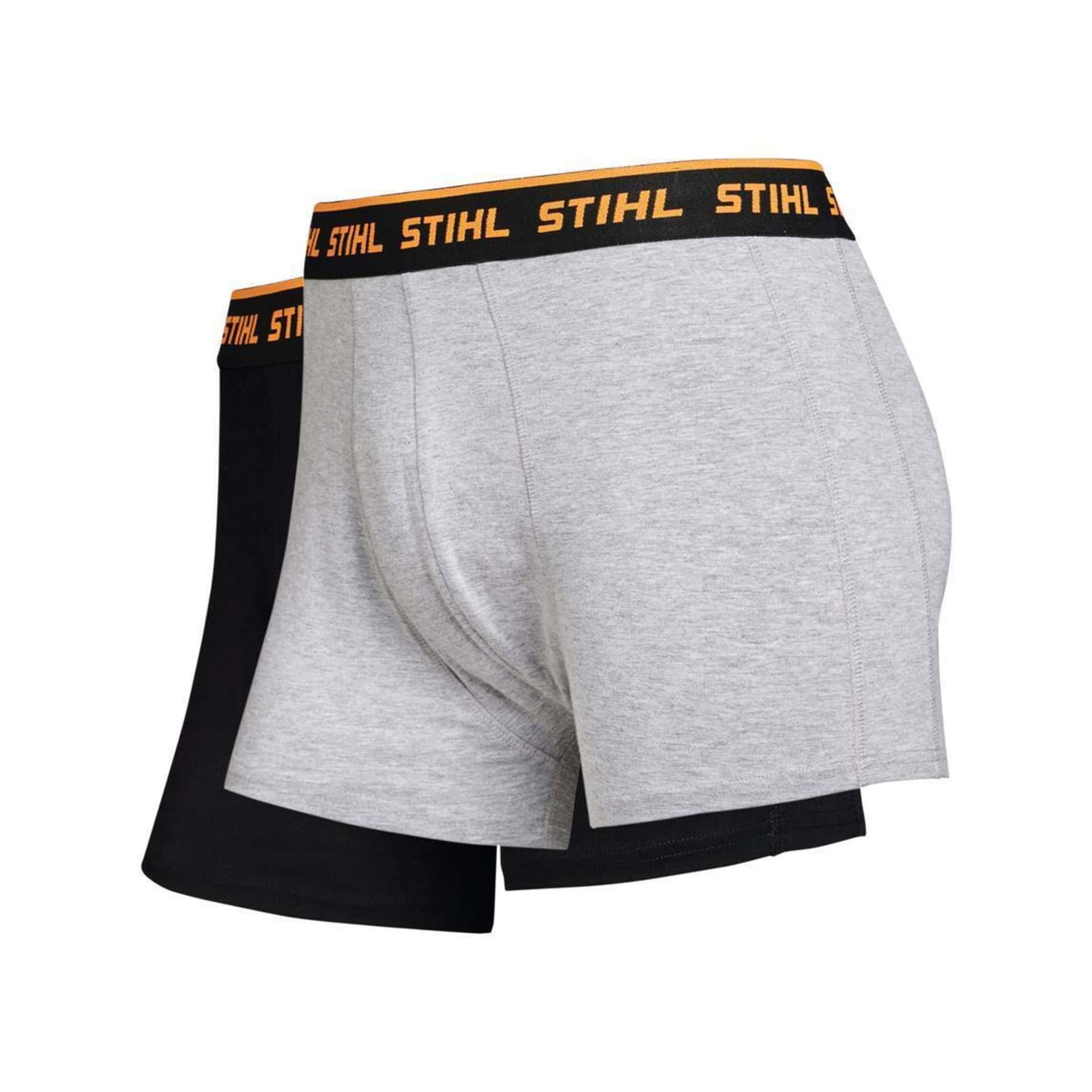Boxershorts Gr. S 2er-Set LOGO Schwarz / Grau