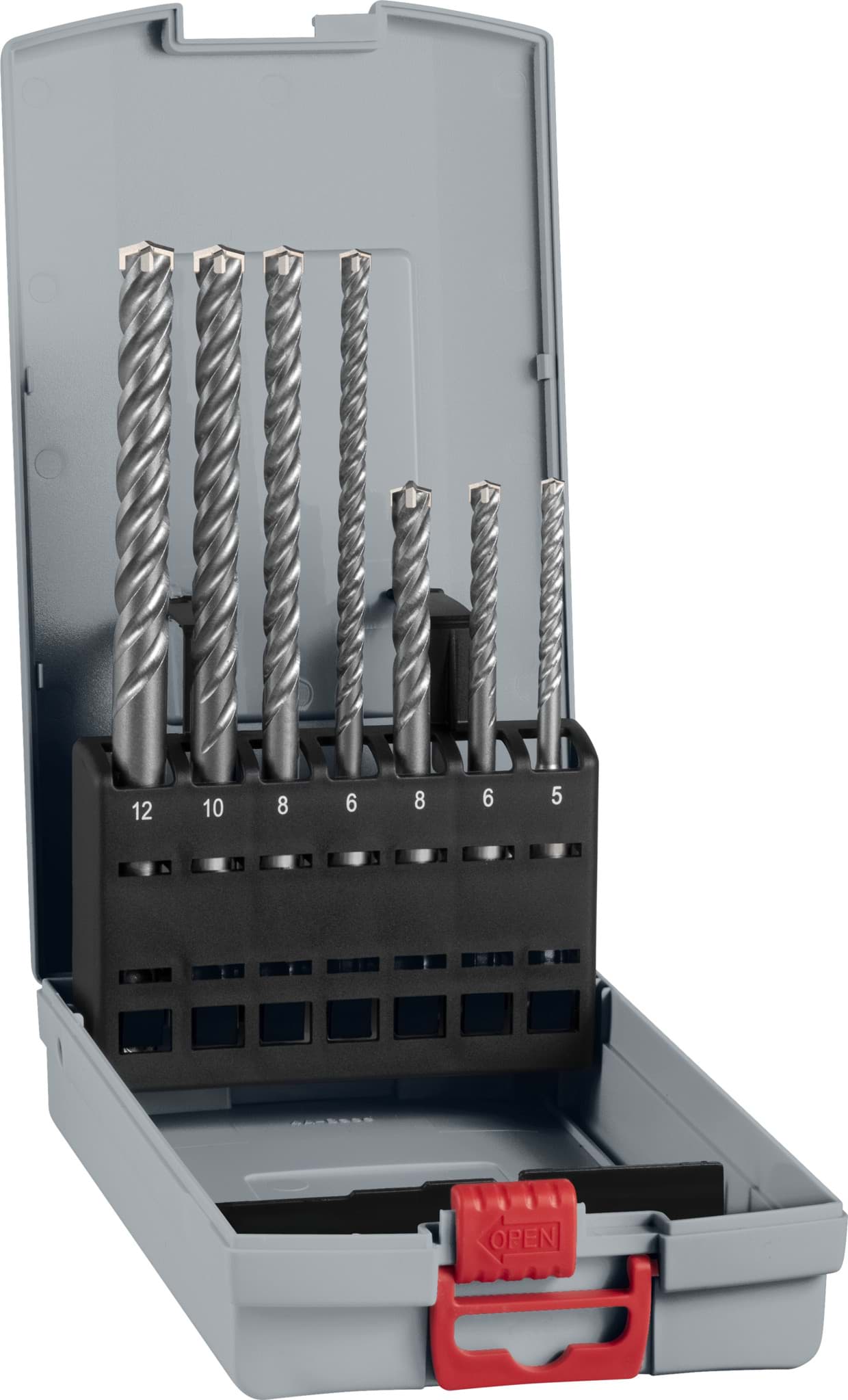 PRO SDS Plus-5X Hammerbohrer Set,5-12mm,7tlg